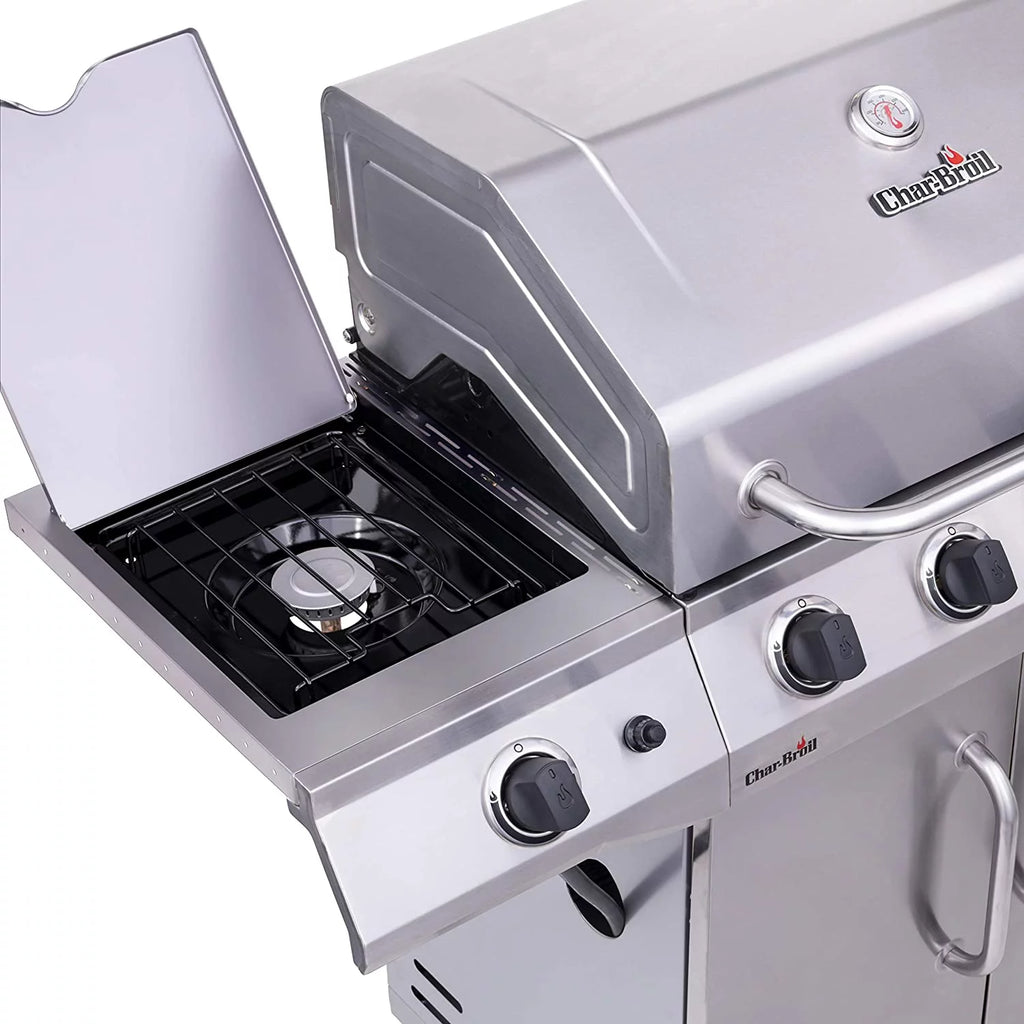 4-Burner Propane Gas Grill with Side Burner and Cabinet T153
