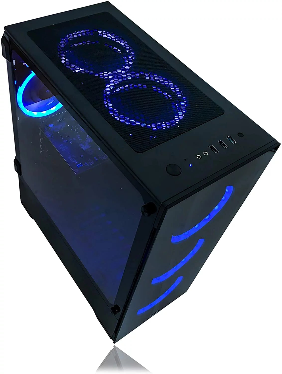 Gaming PC Desktop Computer Intel 3.70GHz 16GB RAM 512GB SSD WiFi RX 580 8GB Windows 11 RGB I59394