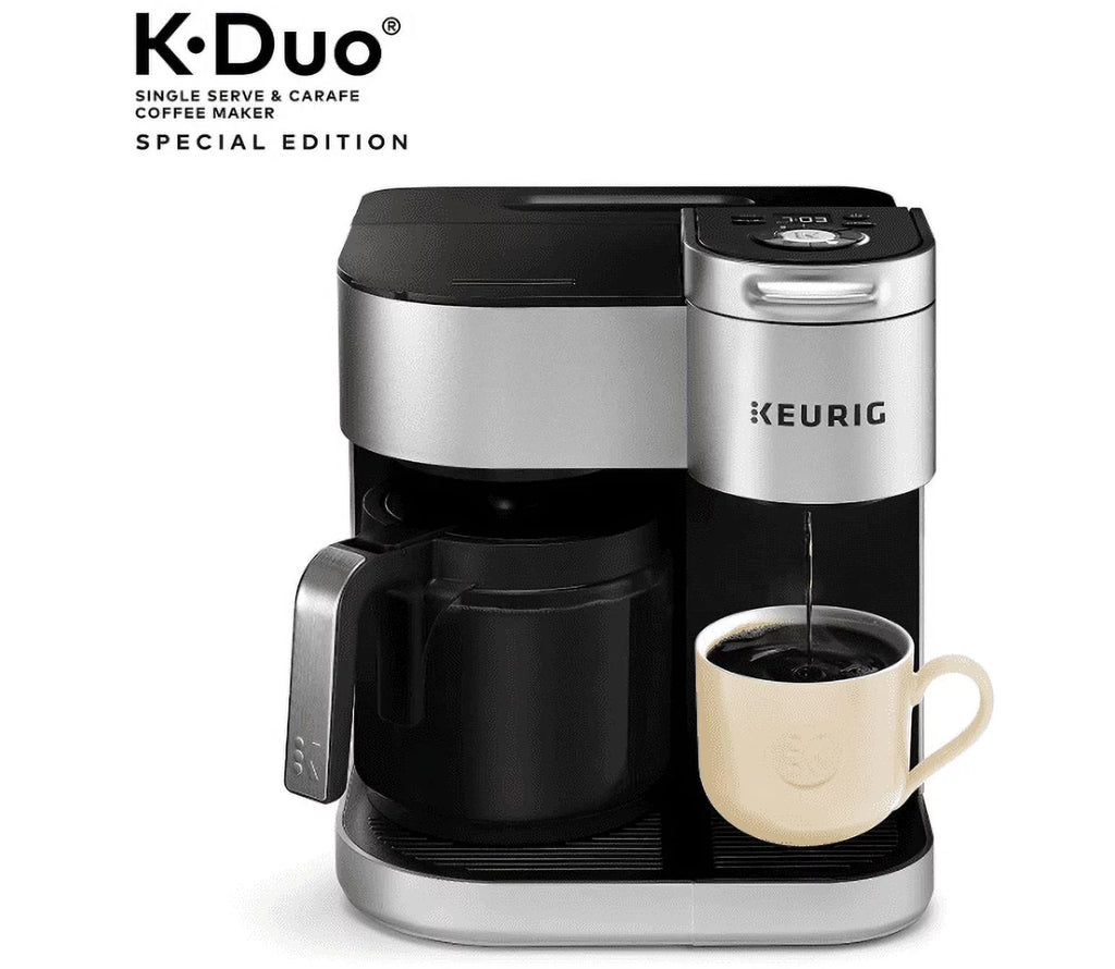 Single Serve and 12-Cup Drip Coffee Maker with K-Cup Pod Compatibility, Silver G8881