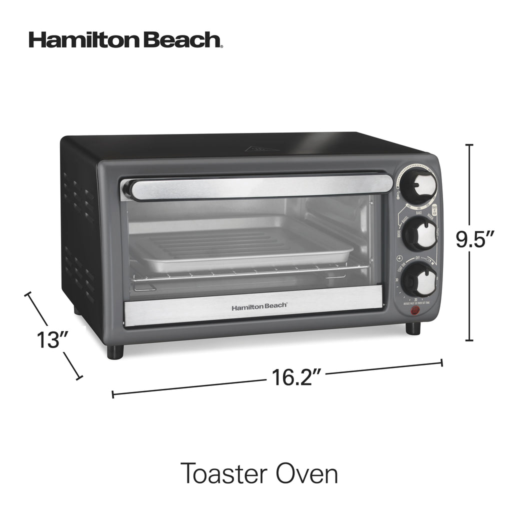 Toaster Oven, Black with Gray Accents Q18407