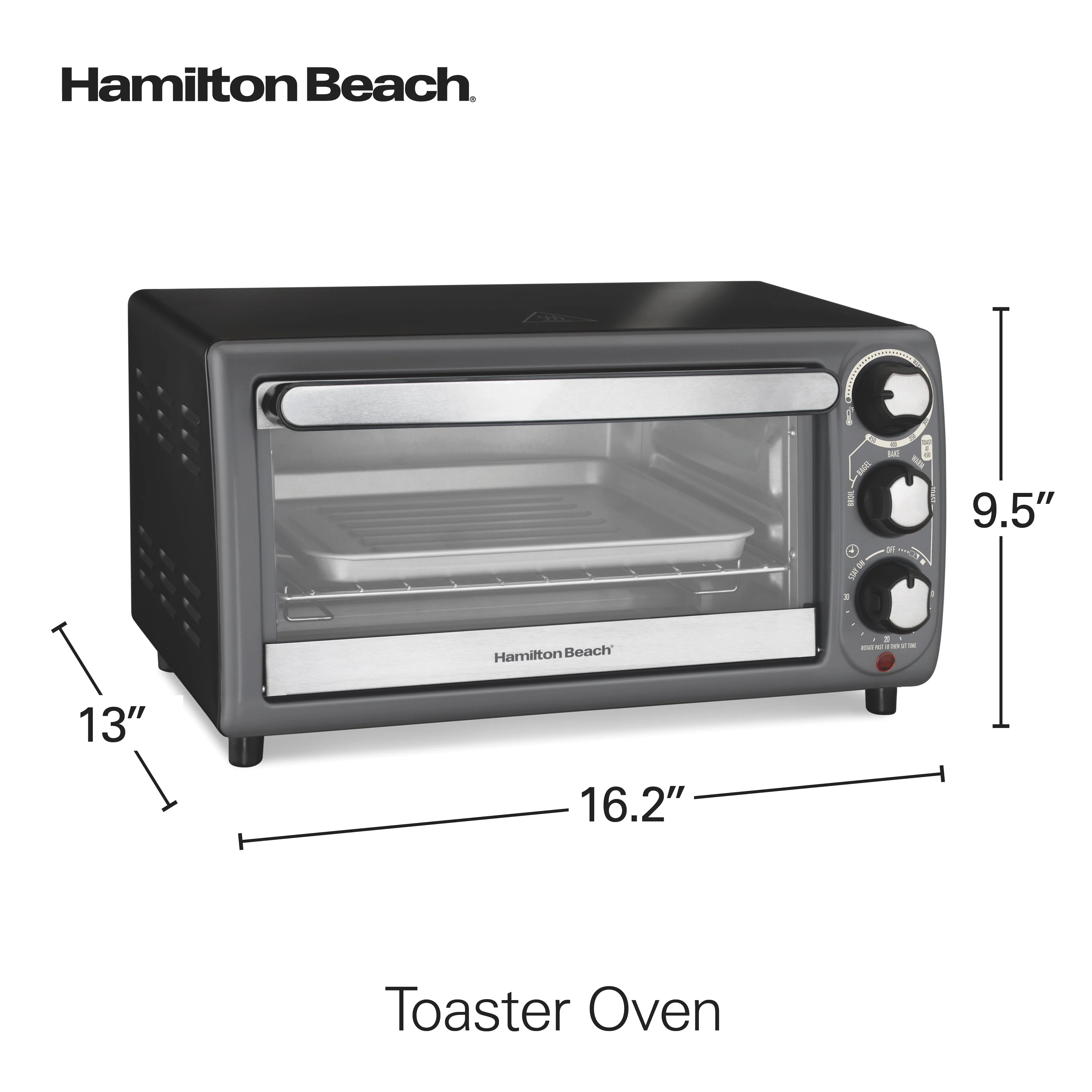 Toaster Oven, Black with Gray Accents Q18407