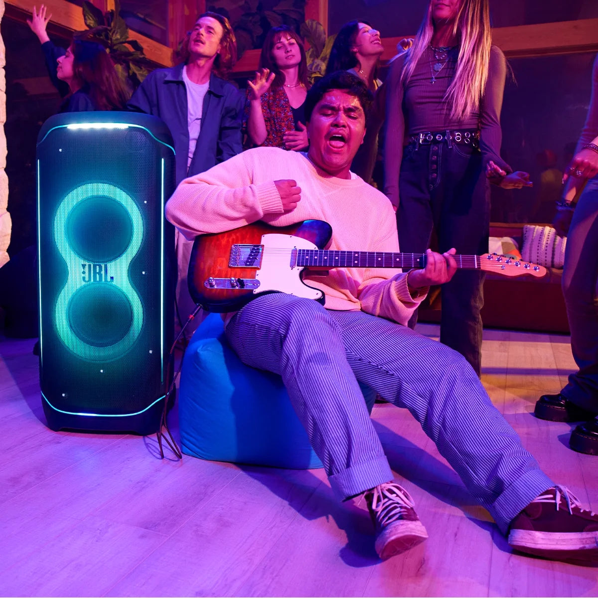 Waterproof Wi-Fi Party Speaker with Dolby Atmos and Lighting Effects Y426