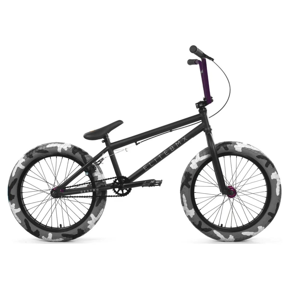 BMX Bike 20 Inch, Black Camo and Purple U1912