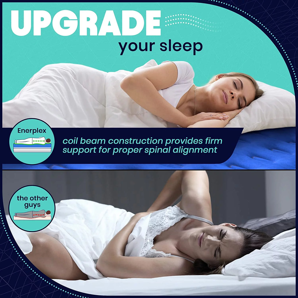 Queen Air Mattress with Built-in Pump, 18 Inch E9249