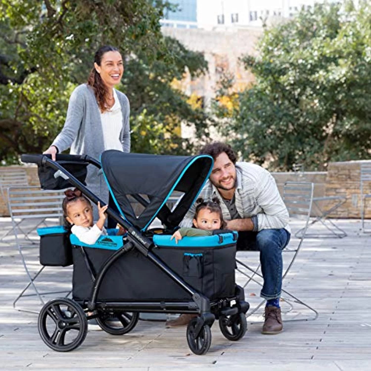 Wagon Stroller, Solid Print Gray R3572