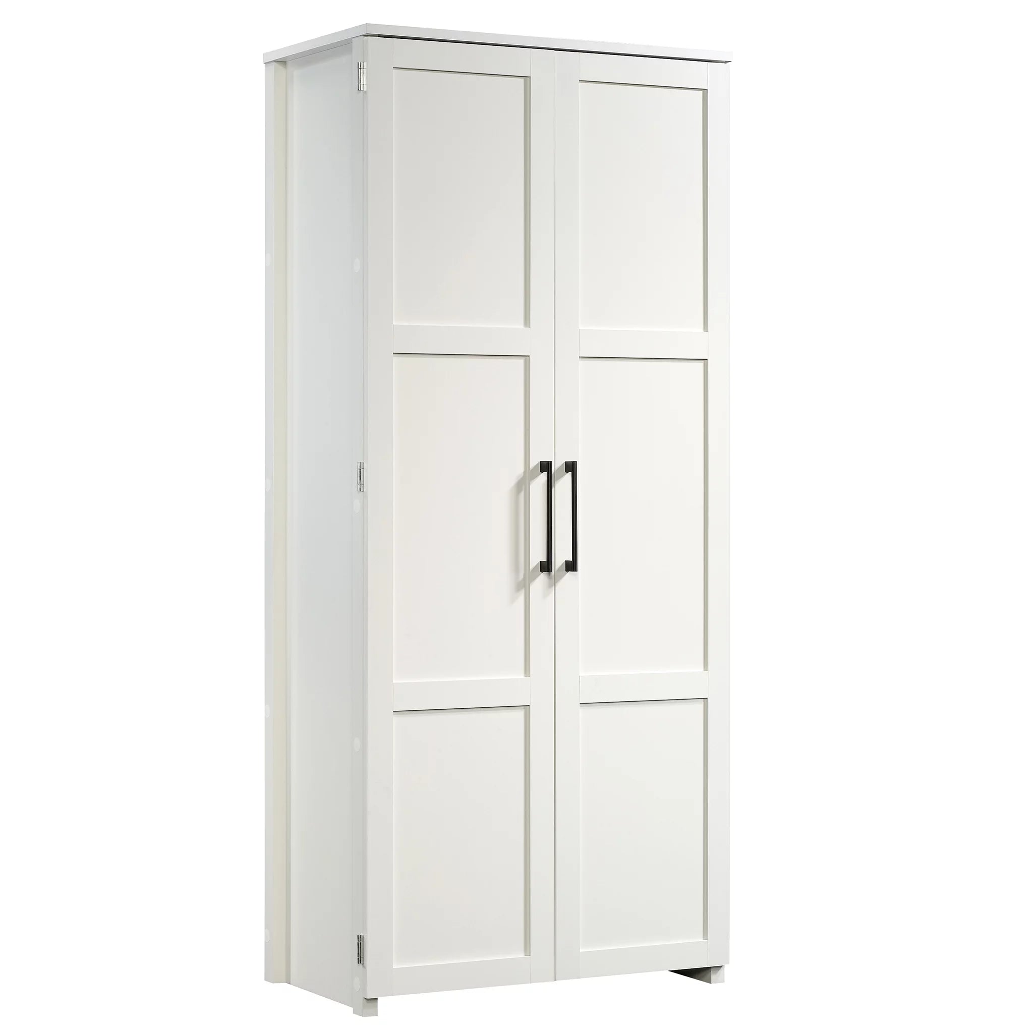 Wood Storage Cabinet, White Finish L333