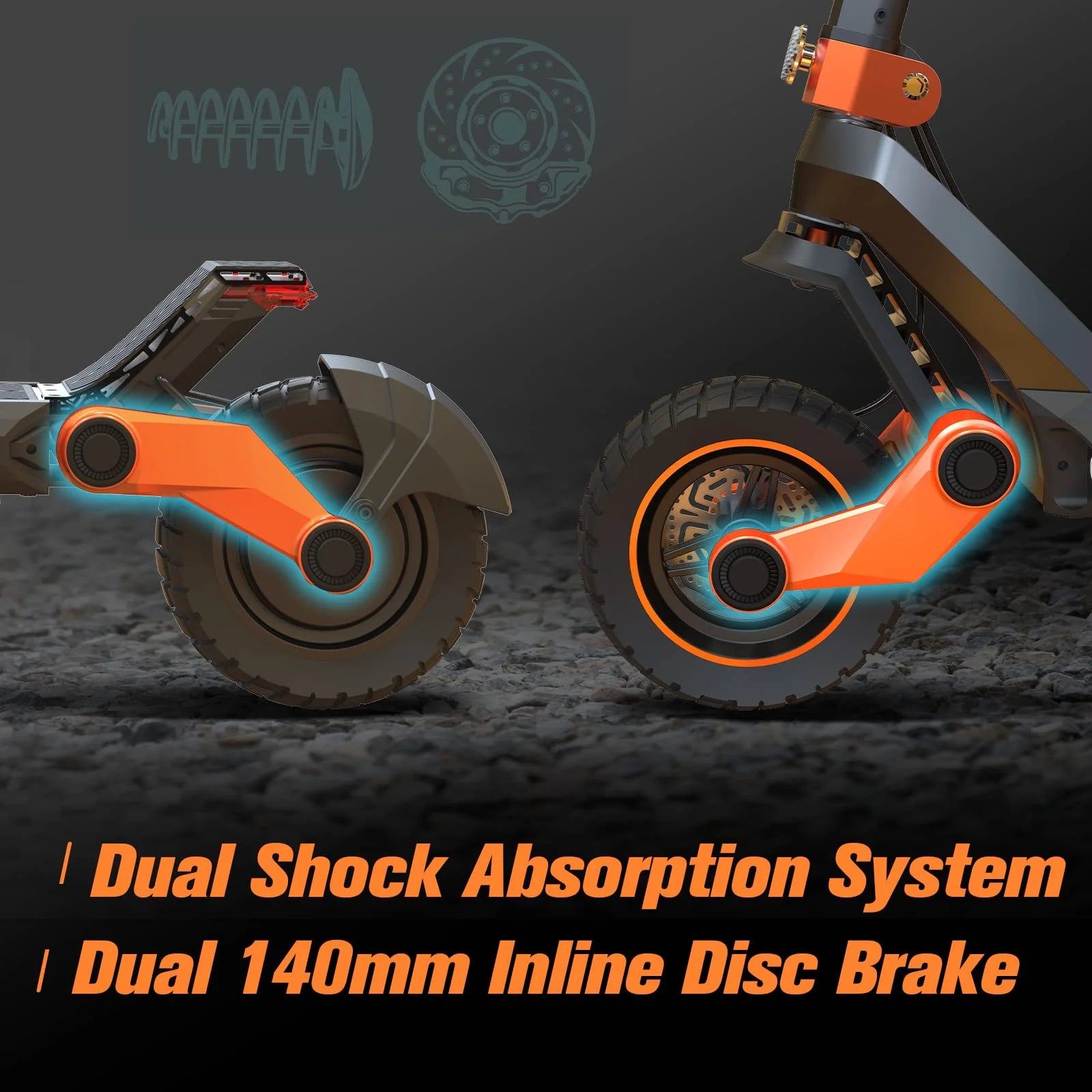Electric Scooter for Adults 1200W Motor 31 mph Off Road Tires E116