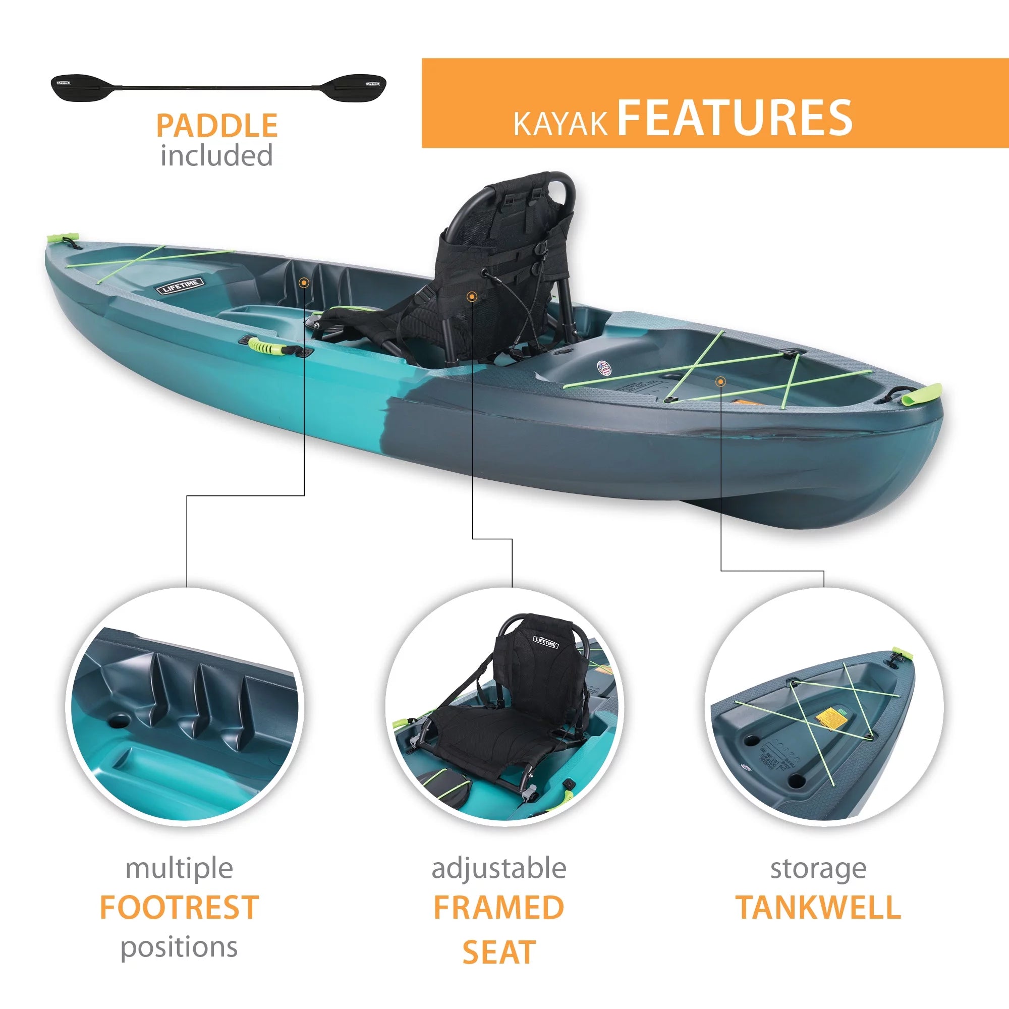 Sit-on-Top Kayak 10 ft Y240