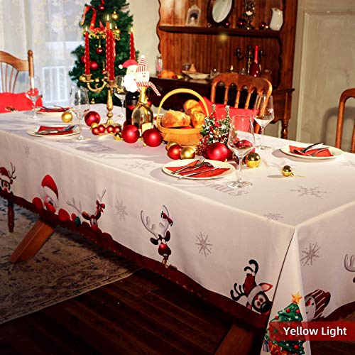 Watercolor Poppy Print Tablecloth 60x102 Inch, Waterproof Table Cover R451