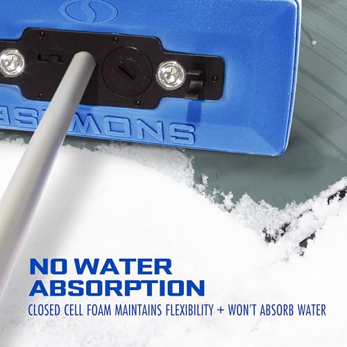 4-in-1 Telescoping Scratch-Free Snow Broom + Ice Scraper with LED Headlights G8259