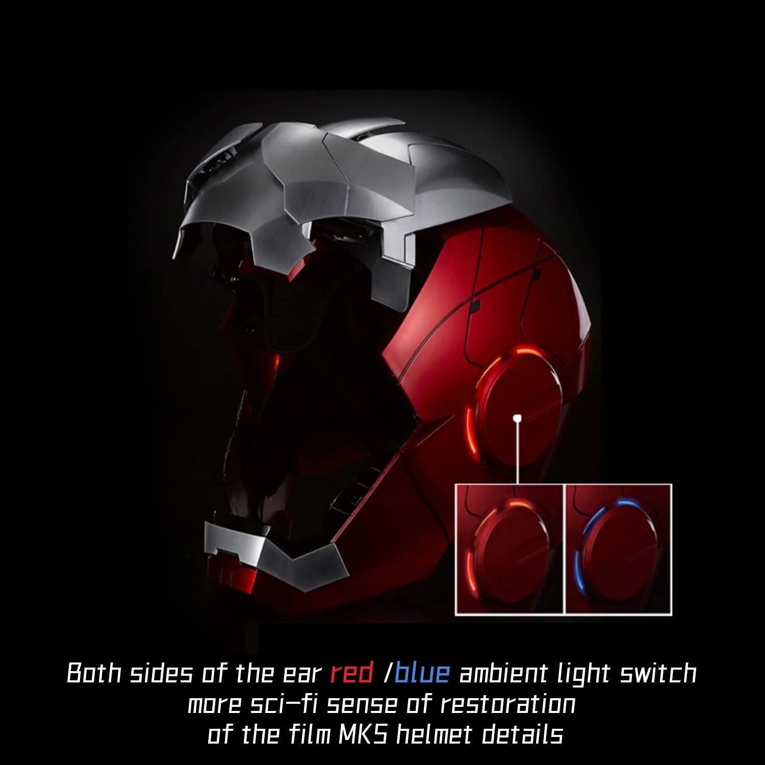 Iron Man Helmet Electronic Wearable Mask with LED Eyes W351