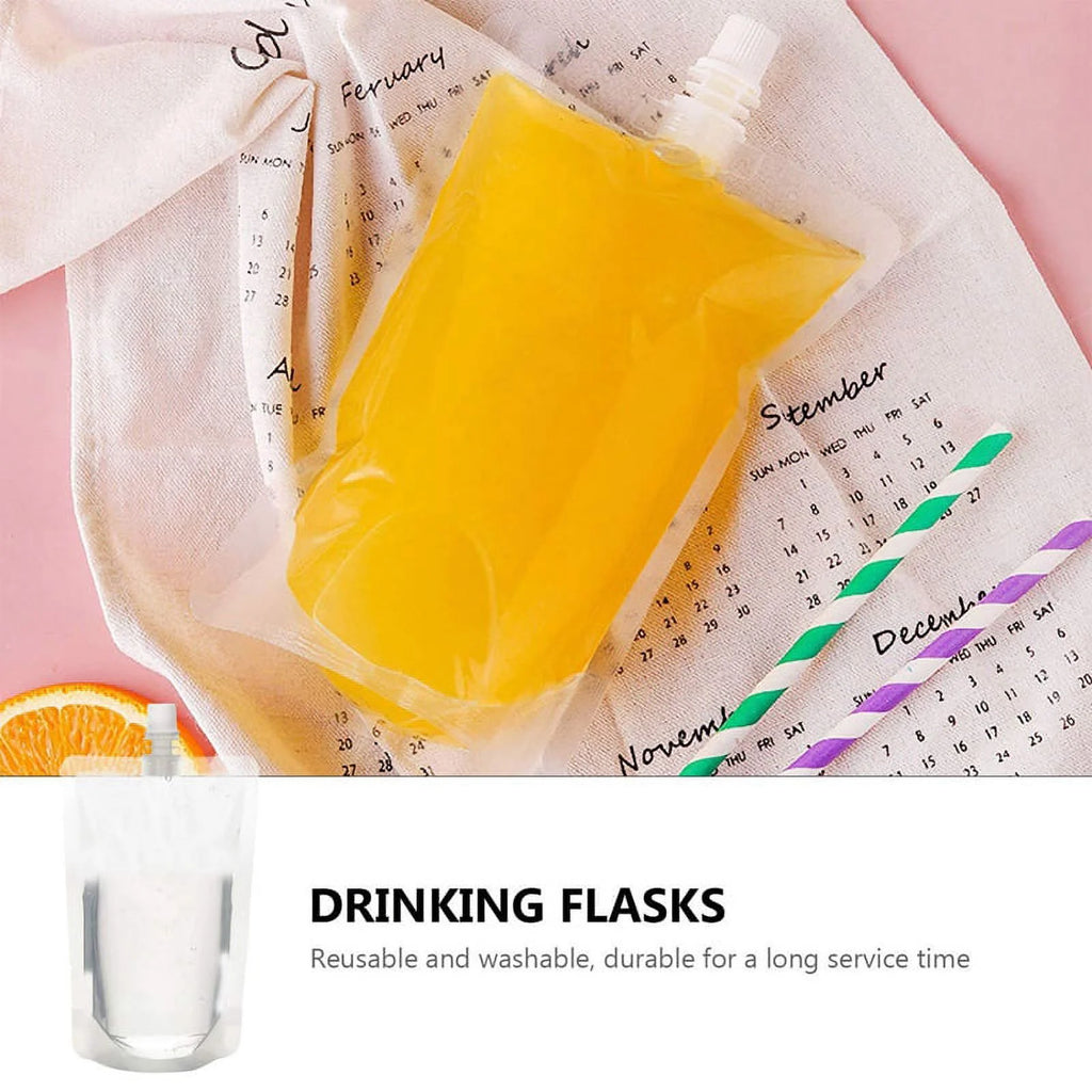 50PCS 100Ml Leak Proof Stand Up Pouch for Beverage Juice Milk Coffee L809
