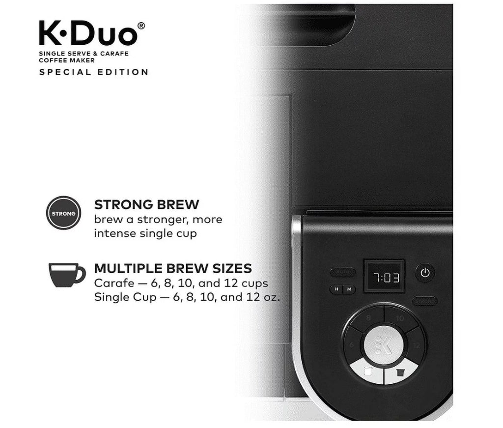 Single Serve and 12-Cup Drip Coffee Maker with K-Cup Pod Compatibility, Silver G8881