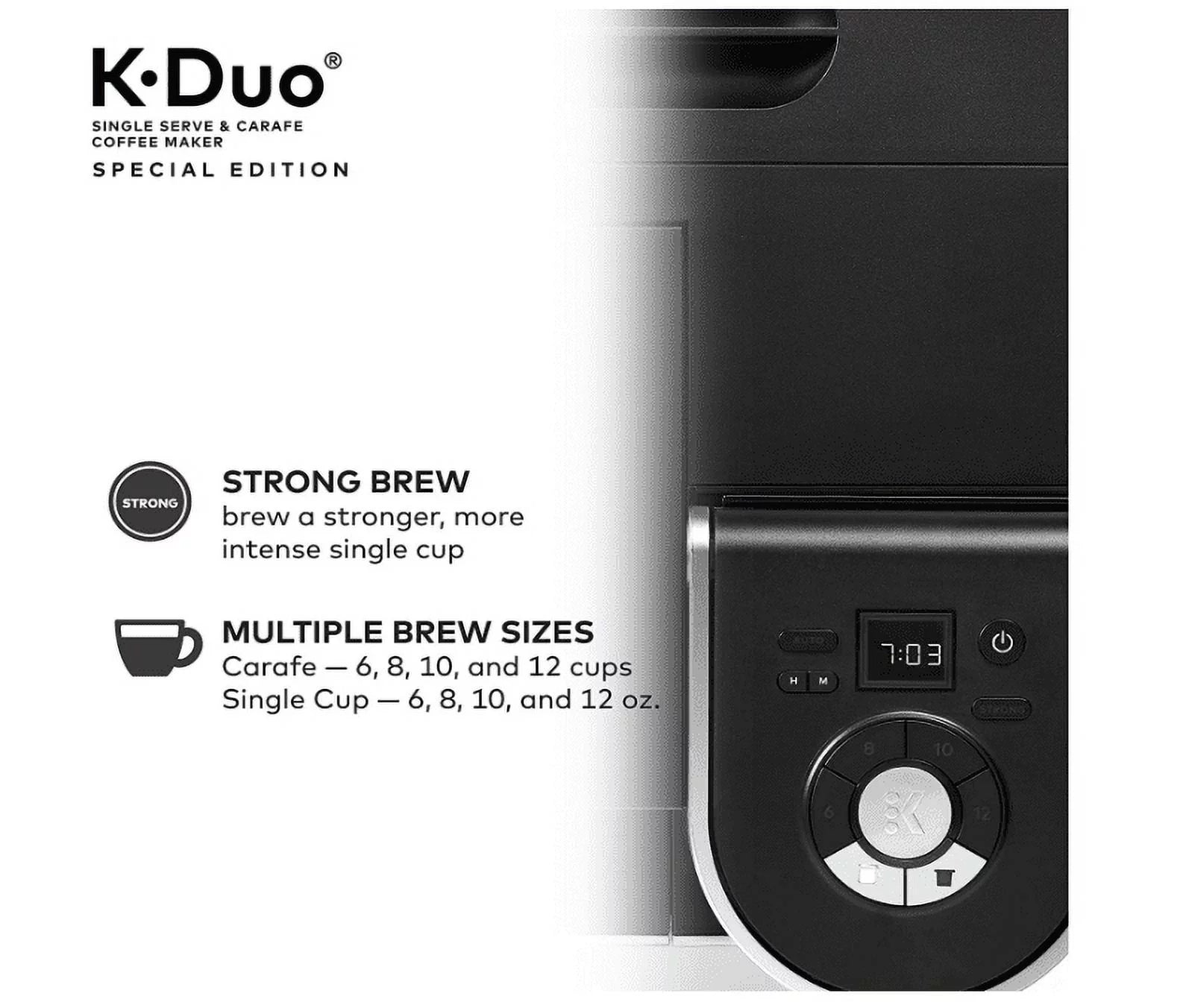 Single Serve and 12-Cup Drip Coffee Maker with K-Cup Pod Compatibility, Silver G8881