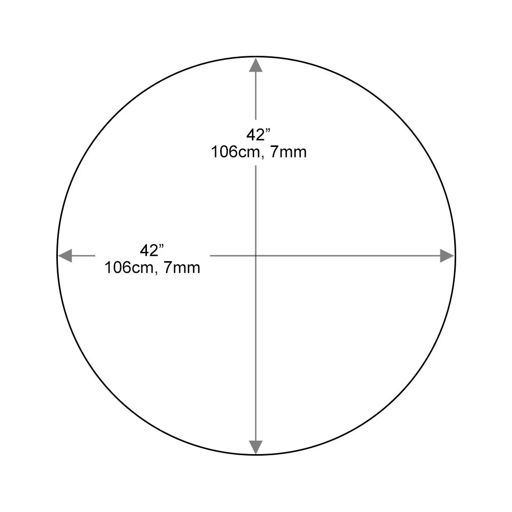 42" Round Glass Table Top - Tempered - 1/4" Thick H472776