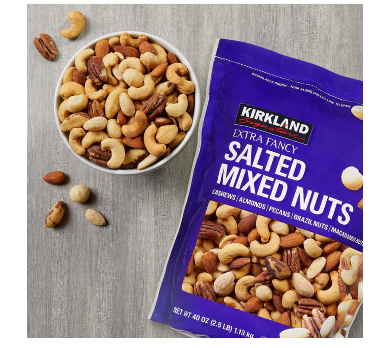 Salted Mixed Nuts, 2.5 lbs L401570