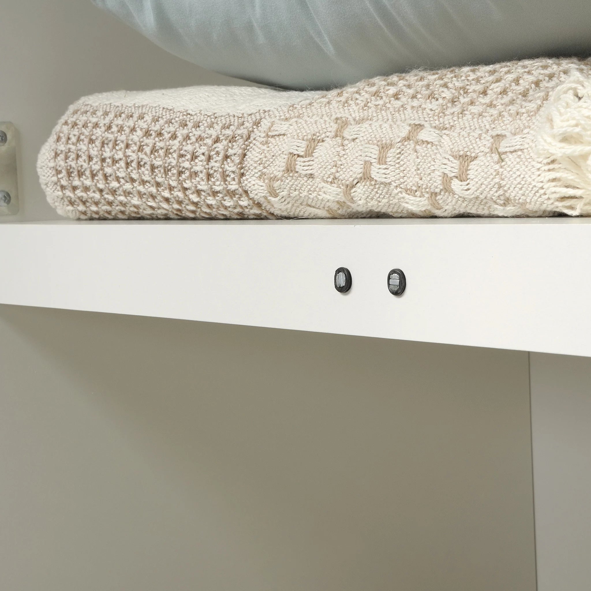 Wood Storage Cabinet, White Finish L333