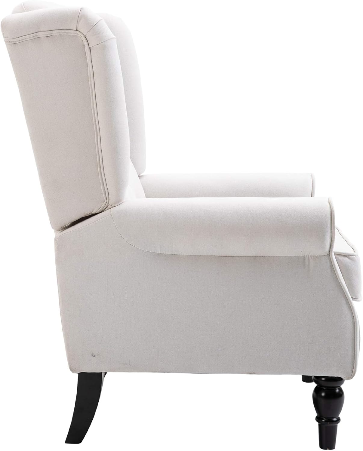 Button-Tufted Accent Chair with High Wingback, Set of 2, Cream White T737