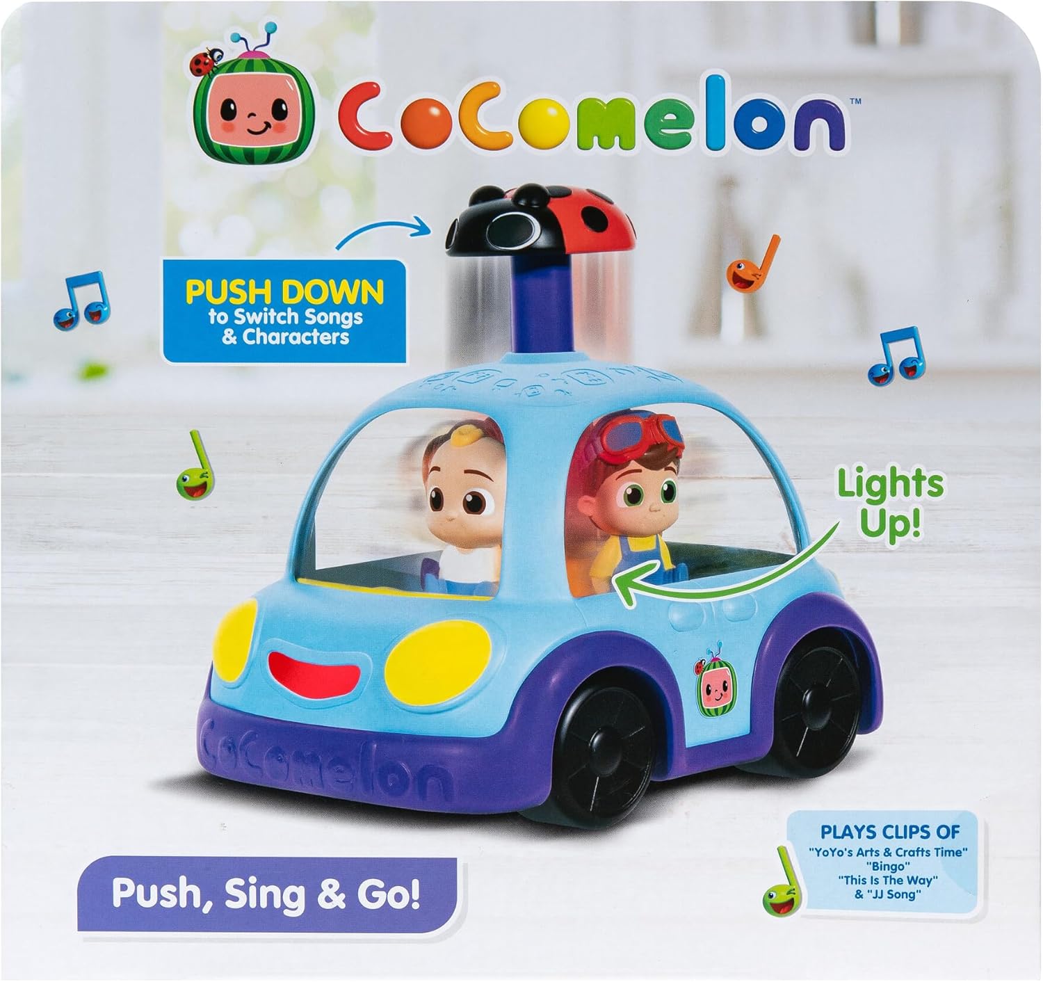 Musical Light-Up Push Car for Toddlers Y500