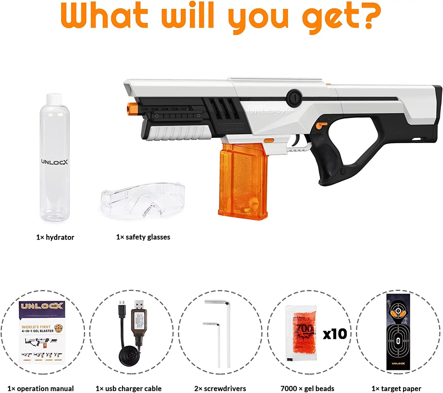 4 in 1 Modular Water Bead Blaster - Electric Detachable Automatic A750269
