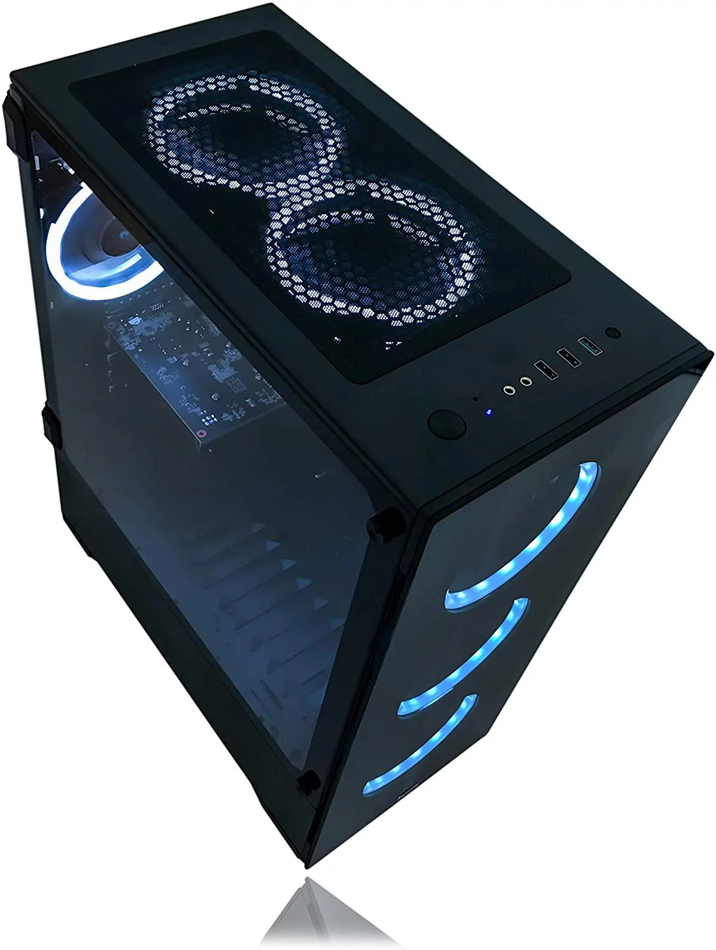 Gaming PC Desktop Computer Intel 3.70GHz 16GB RAM 512GB SSD WiFi RX 580 8GB Windows 11 RGB I59394