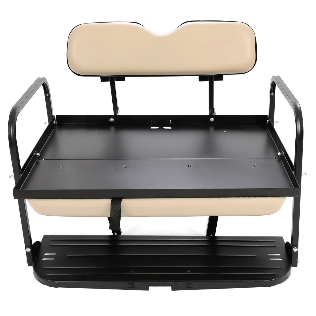 Rear Back Seat Kit for EZGO Marathon Golf Cart Tan Flip Folding P92087