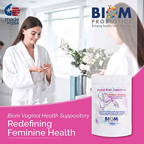 Probiotic Suppository for Vaginal pH Balance and Odor Control (30 Count) S6611