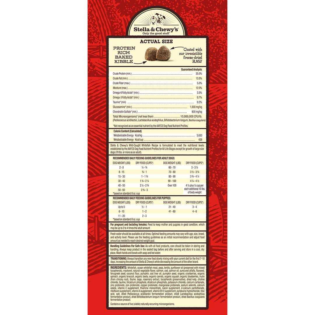 Raw Coated Dog Kibble Wild Caught Whitefish M814208