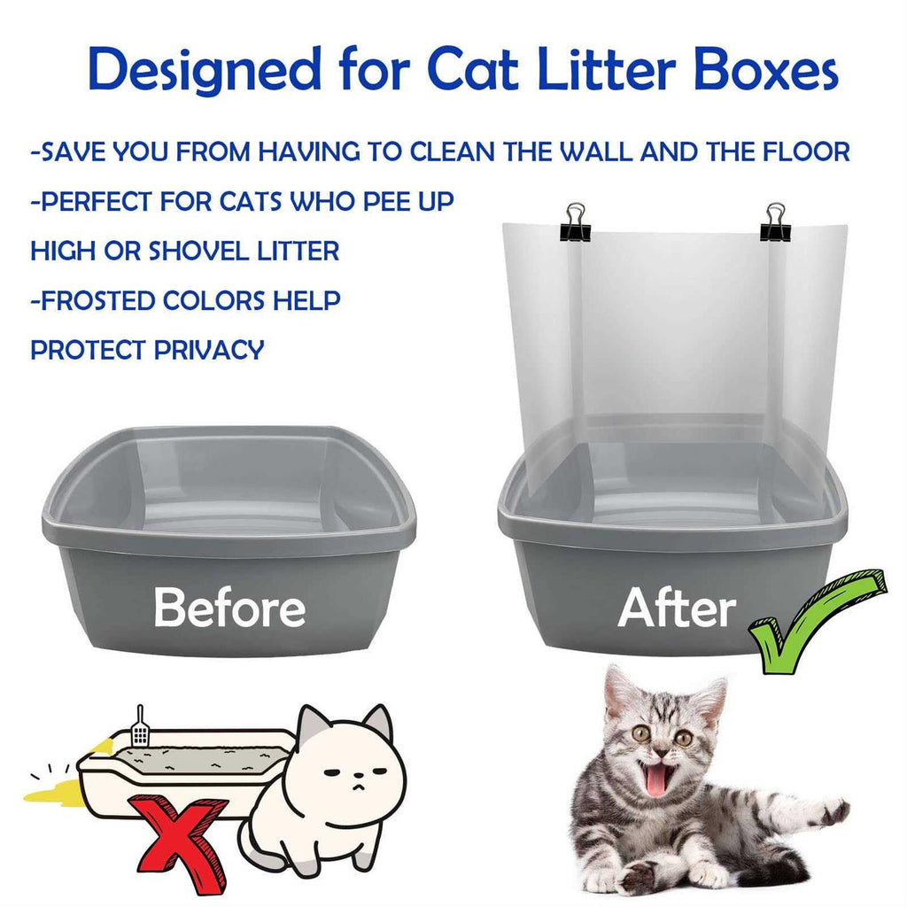 Cat Litter Box Pee Shields, 3 Pack, Easy Clean Anti-Splashing Z183