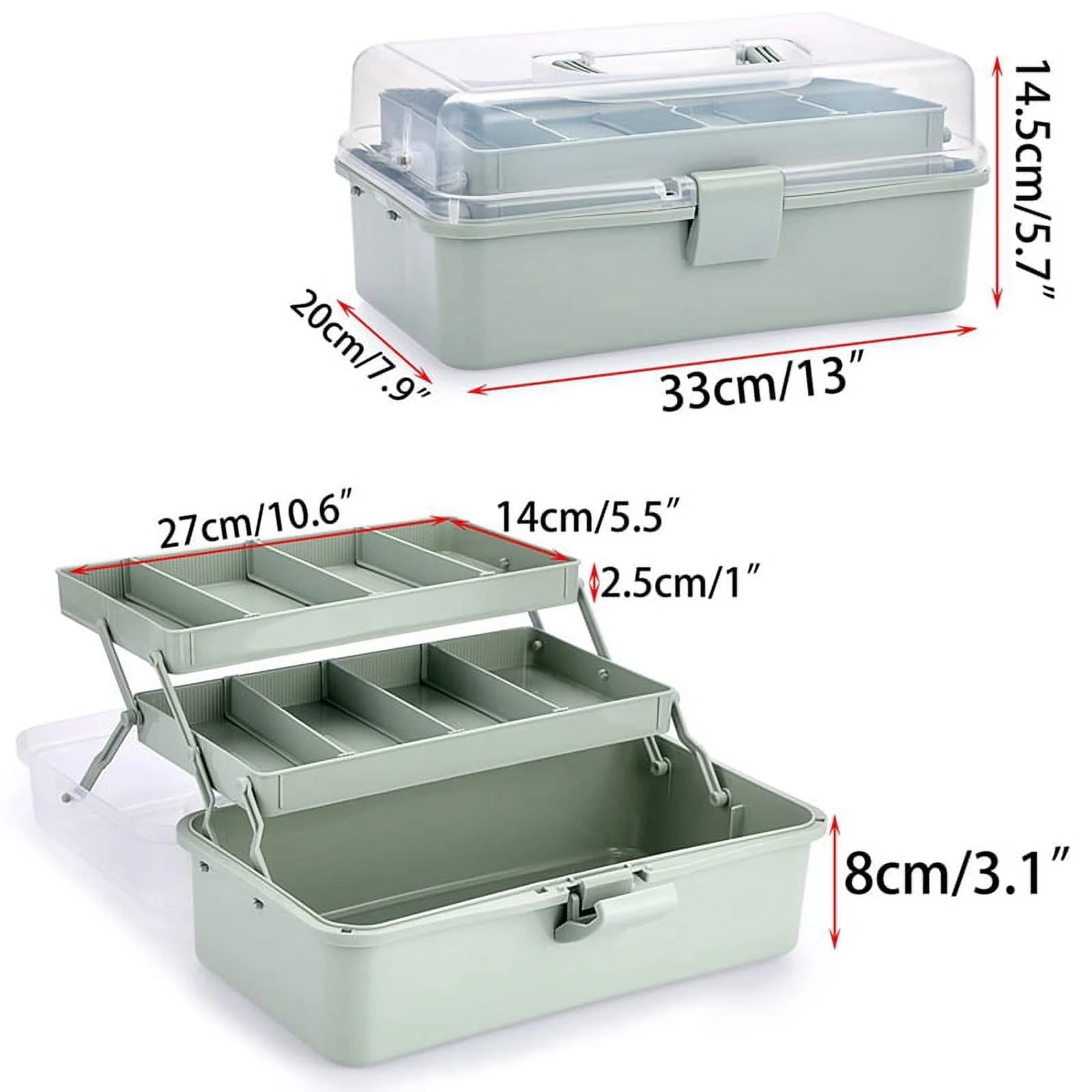 Plastic Dividing Storage Box with Adjustable Spacers Y20168