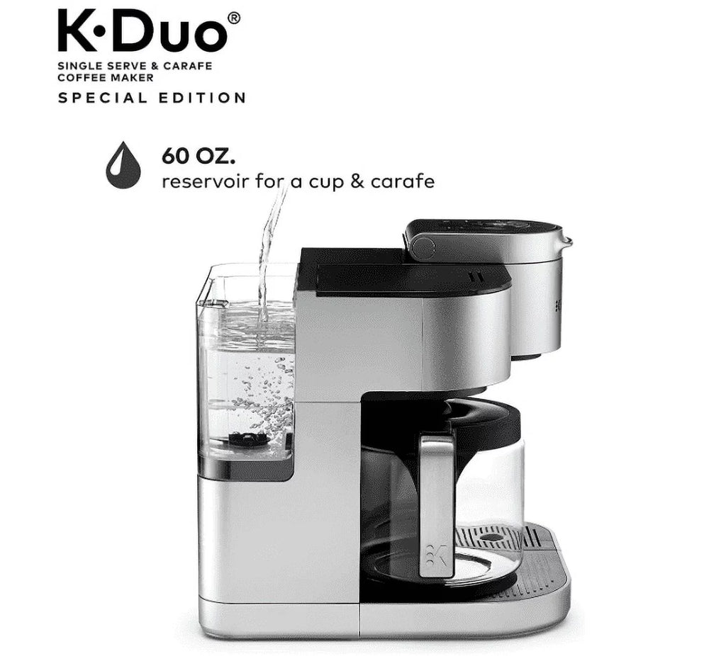 Single Serve and 12-Cup Drip Coffee Maker with K-Cup Pod Compatibility, Silver G8881