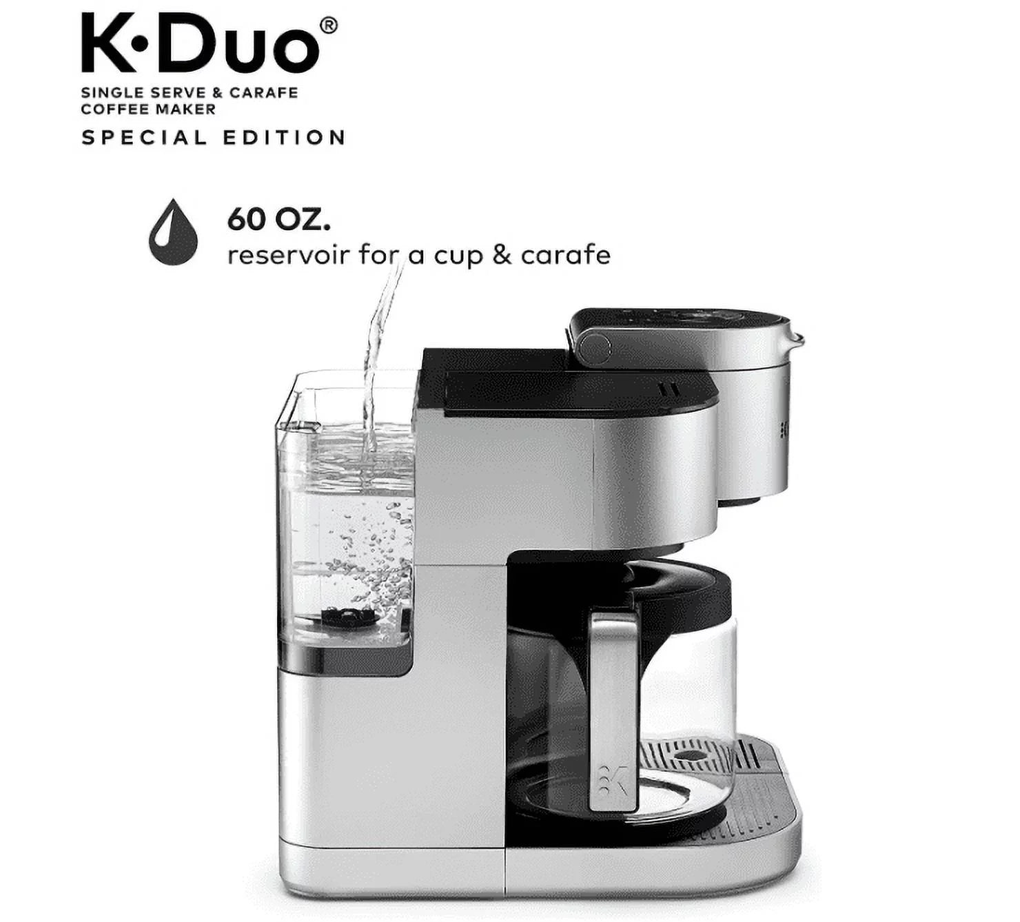Single Serve and 12-Cup Drip Coffee Maker with K-Cup Pod Compatibility, Silver G8881