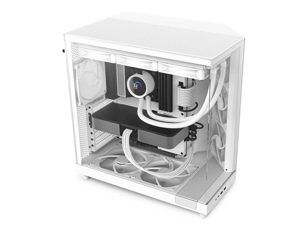 Compact Dual-Chamber Mid-Tower Airflow Case, White P7047