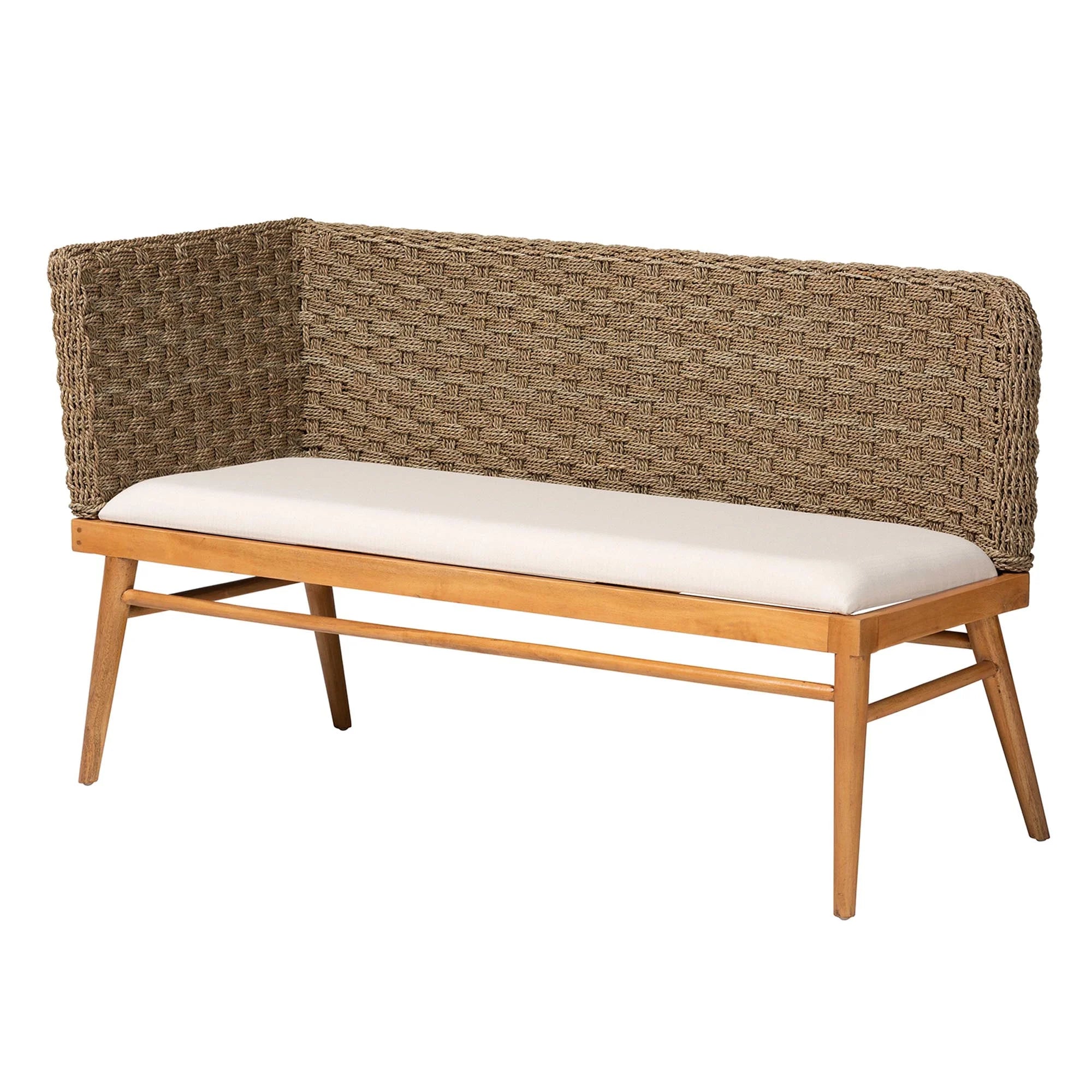 Boho Dining Nook Banquette Set, 2-Piece, Brown H873