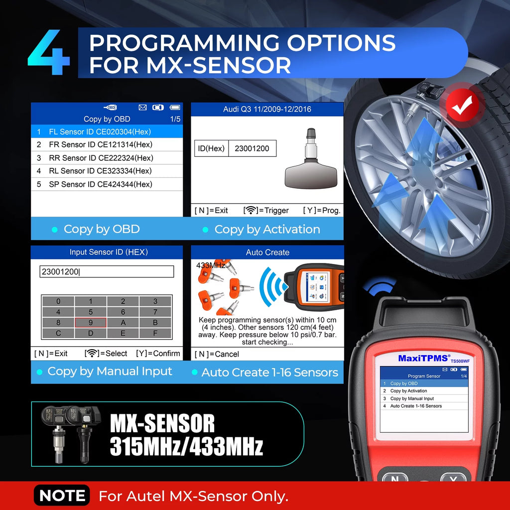 TPMS Programming Tool with Relearn and Diagnostic Scan Functions E131208