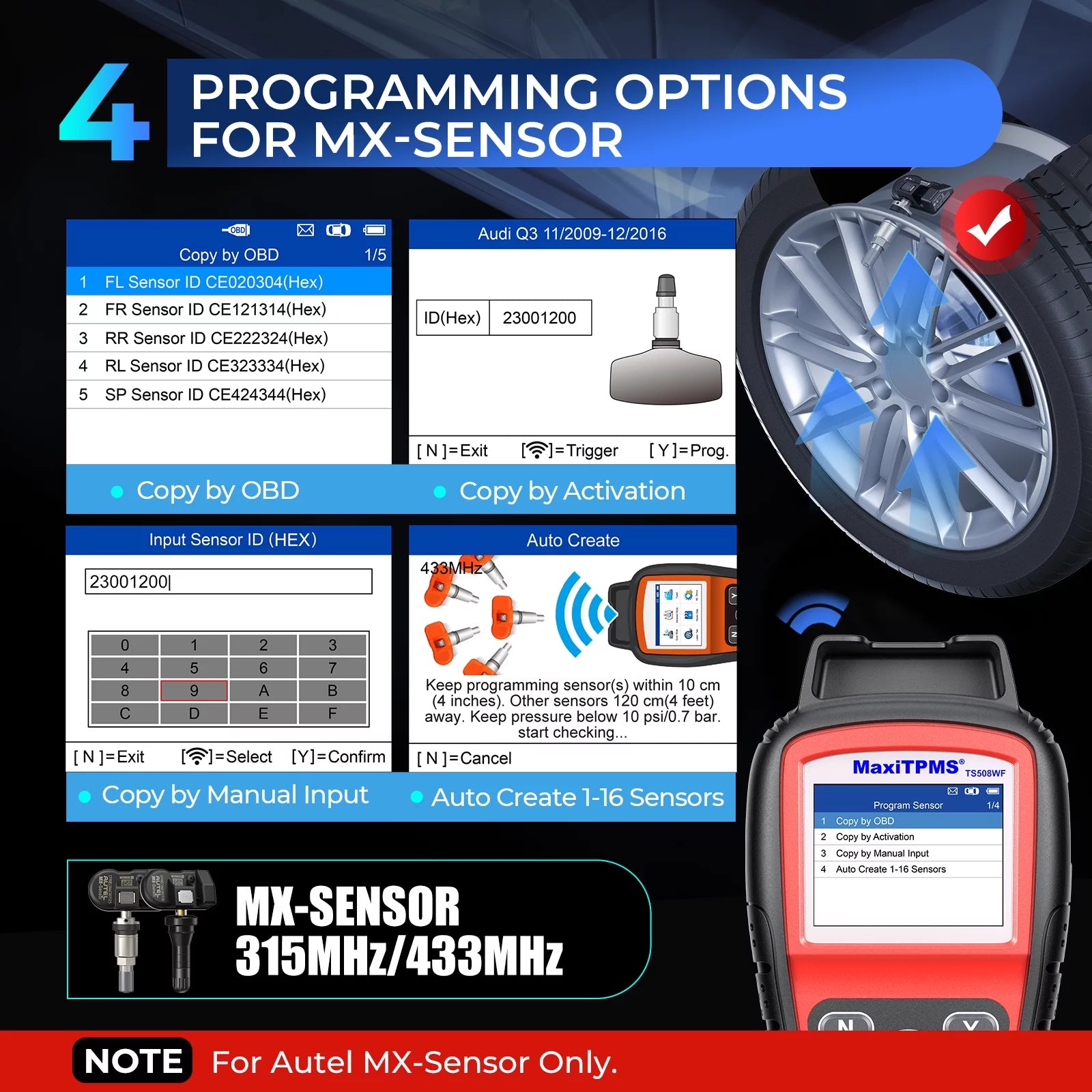 TPMS Programming Tool with Relearn and Diagnostic Scan Functions E131208