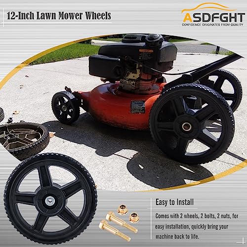 Lawn Mower Wheels 6 Inch (2-Pack) with Bearings and Hardware B4491