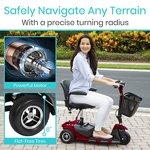 3 Wheel Mobility Scooter - Electric Folding Travel Scooter for Adults with Long Range Battery C670504