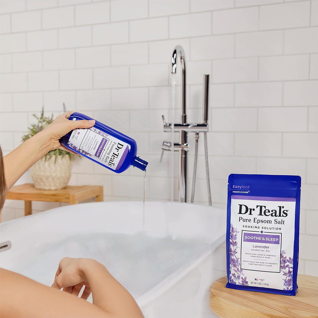 Epsom Salt Soaking Solution and Foaming Bath Combo Pack, Lavender S105323