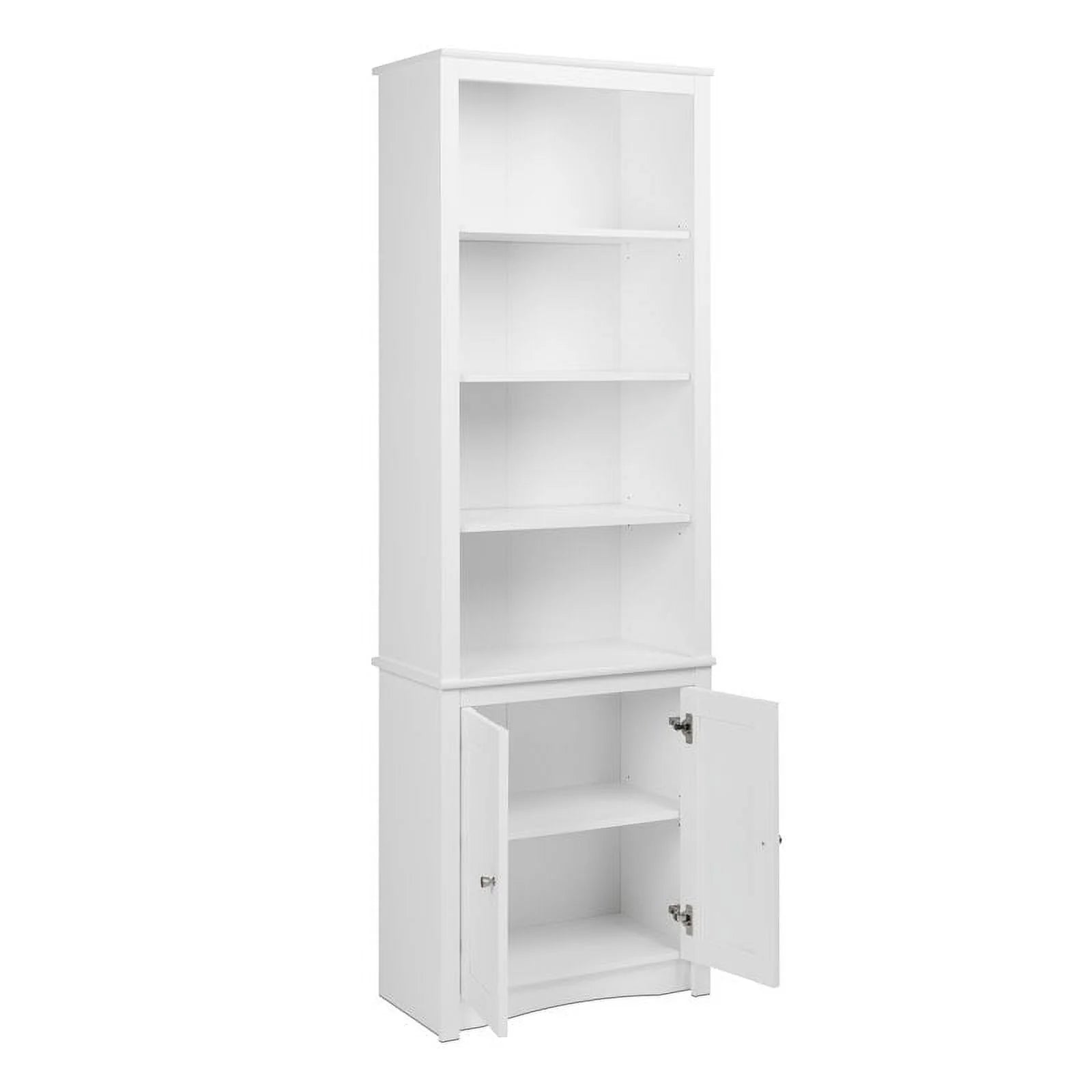 Tall 6 Shelf Bookcase with 2 Shaker Doors V882