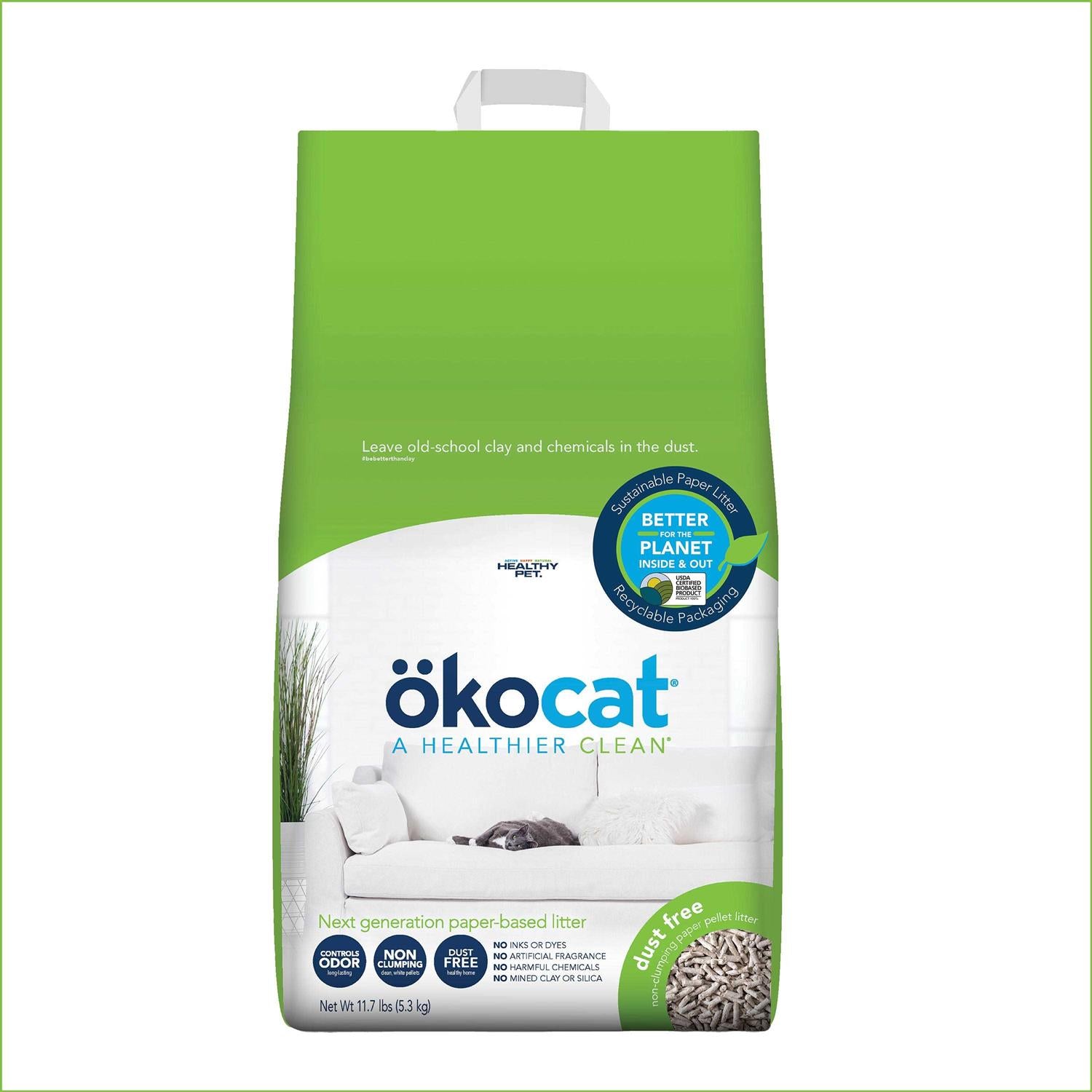 Dust Free Cat Litter Non-Clumping Paper Pellet U83628