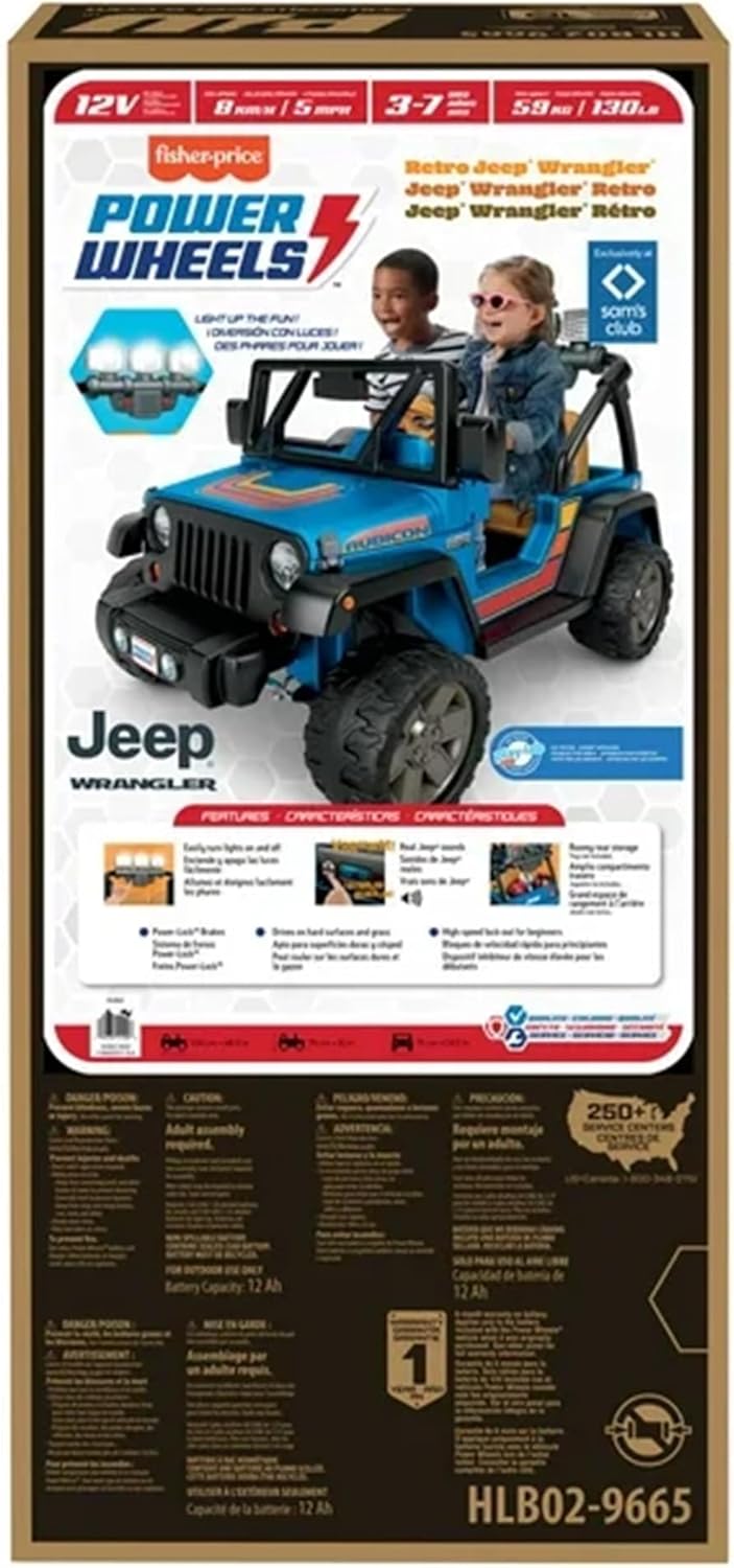 Battery Operated 2 Seater Ride On Jeep Toy Car with Working Lights and Storage A304556