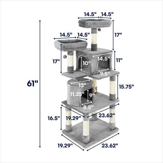 Faux Fur Cat Tree Condo I2914