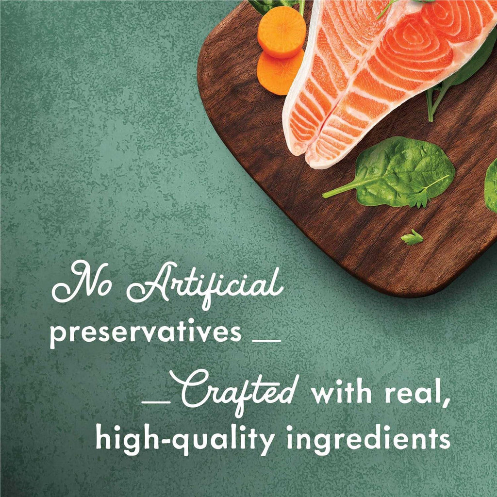 High Protein Medleys Wild Alaskan Salmon Recipe with Garden Veggies in Sauce Wet Cat Food P29540