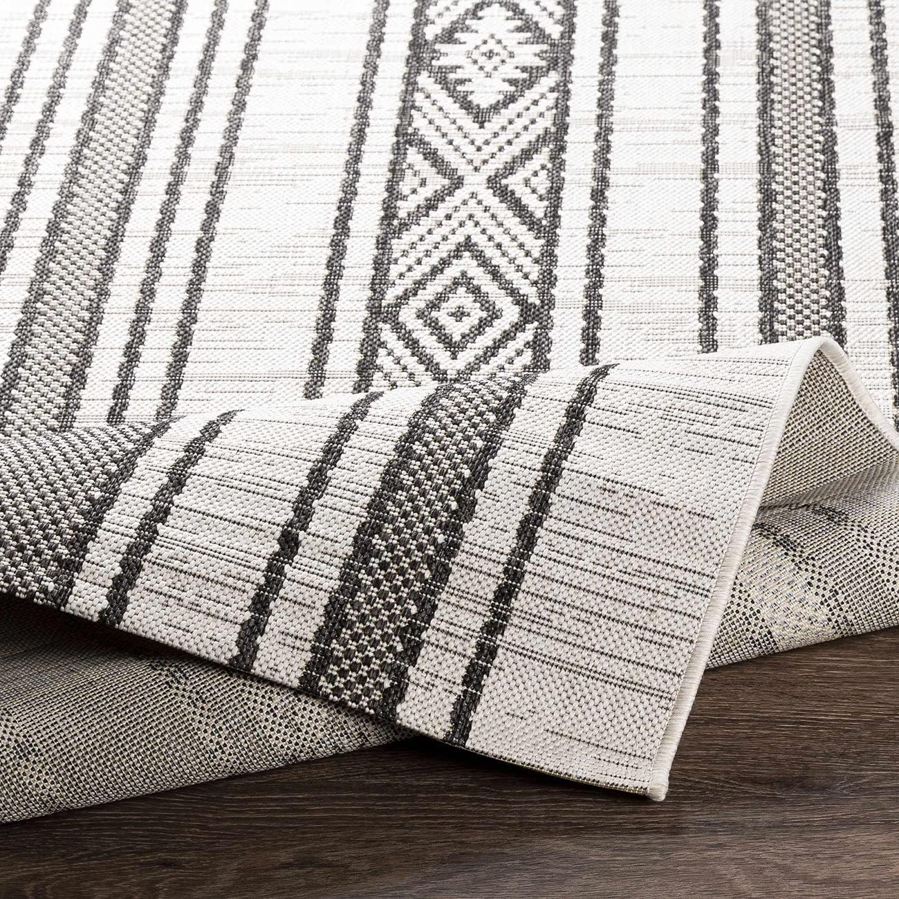 Outdoor Area Rug 5x7 Non Shedding Indoor/Outdoor Carpet for Patio, Porch, Deck, Bedroom, Living Room or Kitchen Q835