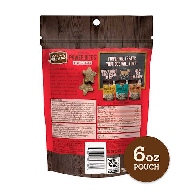 Real Beef Power Bites Dog Treats W8558