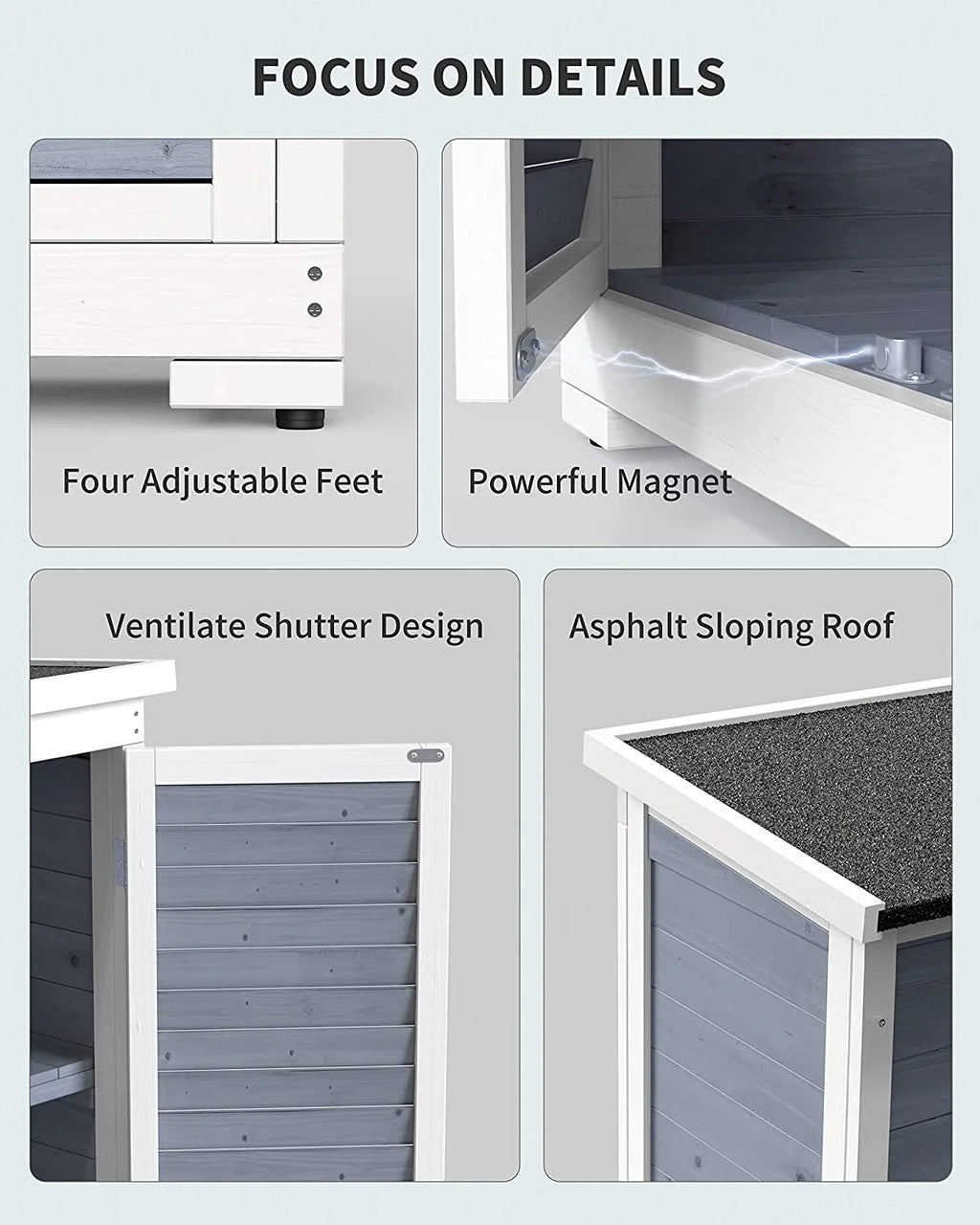 Outdoor Storage Cabinet Garden Shed with Asphalt Roof F332