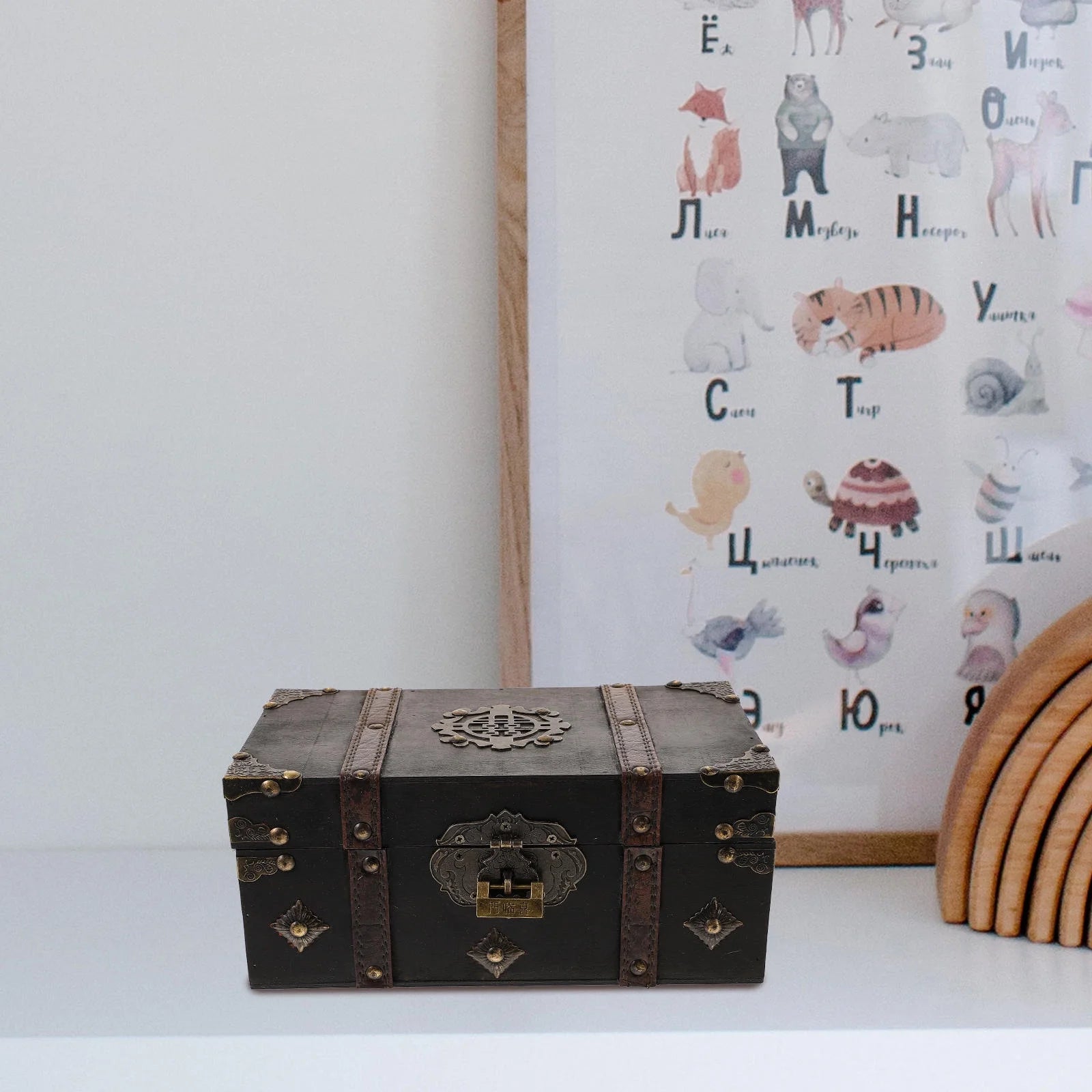 Vintage Storage Boxes with Lids Organizer N461
