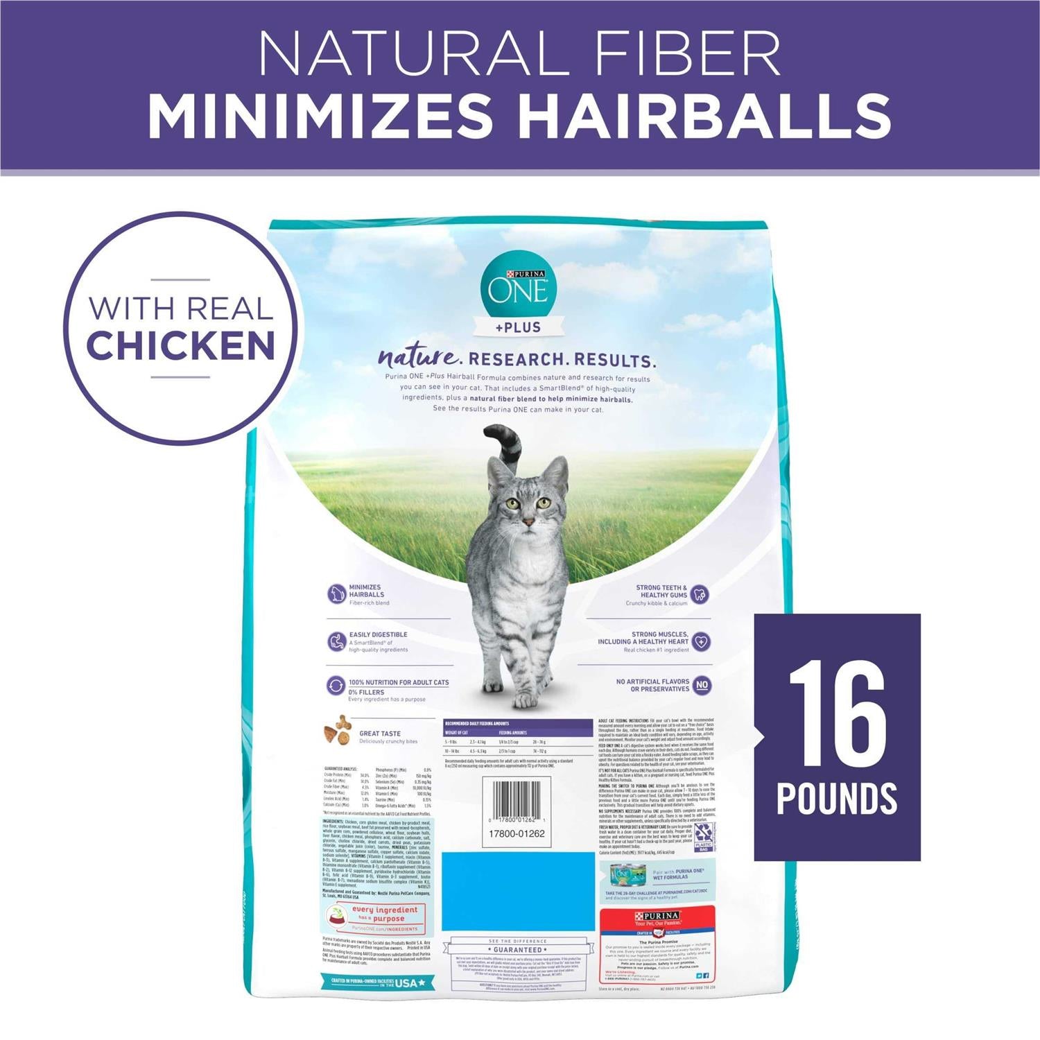 Adult Dry Cat Food, Hairball Control Formula A6874