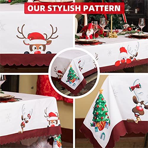 Watercolor Poppy Print Tablecloth 60x102 Inch, Waterproof Table Cover R451